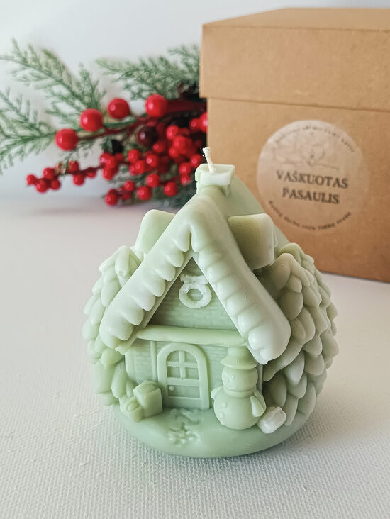 Sojų vaško žvakė „Miško trobelė“